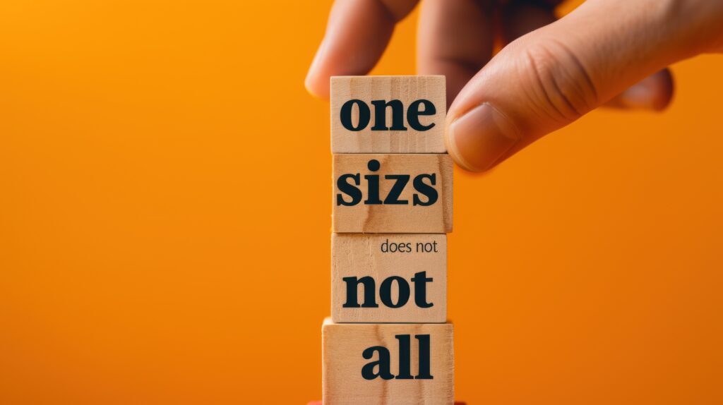 One Size Does Not Fit All A Message of Individuality